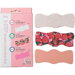 Маска для видалення чорних крапок Prreti 3-step Strawberry Seed Nose Strip 21 г (7 г х 3 комплекти) - мініатюра 2