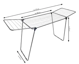 Сушарка для білизни підлогова Casa Si Merkur Pure 18m Silver (CS92235S04C) (DAS302407) - мініатюра 3