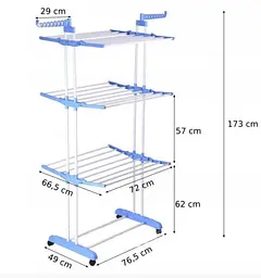 Багатоярусна сушарка для білизни, речей, одягу Garment rack with wheels складана - мініатюра 6