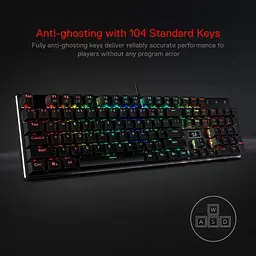 Механічна клавіатура Redragon K556 RGB 104 клавіші Red Switch Hot-Swap, англійська розкладка - мініатюра 4