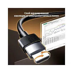 Кабель мультимедійний HDMI M to HDMI M 3.0m 8K60Hz 48Gbps black Ugreen (45433) - мініатюра 9