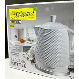 Електрочайник керамічний Maestro MR-069 дисковий Маестро 1.5 л 1500 Вт Білий - мініатюра 4