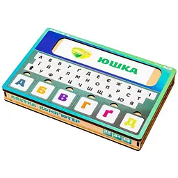 Іграшка-сортер PuzzleOK Абетка комп'ютер Puz-73913, 32 карточки дерев'яна