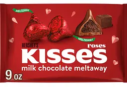 Шоколадні цукерки Hershey's Kisses Valentine's Day Milk Chocolate Meltaway 255г