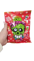 Новорічні кислі льодяники Sour Madness Winter Edition у вигляді черепа 150г - мініатюра 3