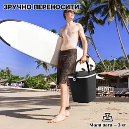 Стіл-холодильник Costway Gobar 3-в-1 з підйомною кришкою 15L чорний - мініатюра 10