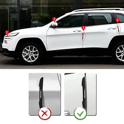 Захисні протиударні смуги Suzuki 15х147 мм Гума (наклейки) Чорні 4 шт на скотчі (Завод) - мініатюра 5