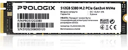 Накопичувач SSD 512GB Prologix S380 M.2 2280 PCIe 3.0 x4 NVMe TLC (PRO512GS380)
