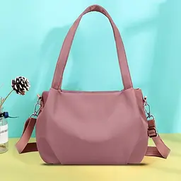 Сумка жіноча нейлонова з додатковою ручкою Italian Bags Wow 23x13x20x21 Рожевий (id_342) - мініатюра 2