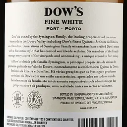 Портвейн Symington Family Estates Dow's Fine White DO, біле, солодке, 19%, 0,75 л (8000009452678) - мініатюра 3