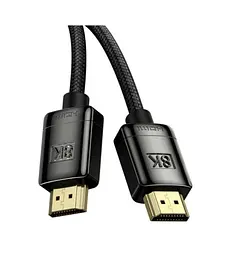 Кабель Baseus High Definition Series Cable HDMI 8K to HDMI 8K Adapter Zinc Alloy 1m WKGQ000001 Black - мініатюра 2