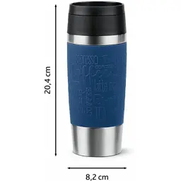 Термокружка Tefal Travel Mug Classic, 360 мл, нержавіюча сталь, синій (N2020310) - мініатюра 4