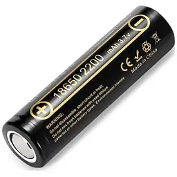 Акумулятор 18650 2200mah Li-Ion, (2100-2300mah), 3.7V (2.75-4.2V), Blac Liitokala (Lii-22A)