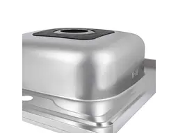 Мийка накладна Brinex 600х800х160мм 1 6080-R, Satin 0,6мм BRIN6080RSAT06 - мініатюра 5