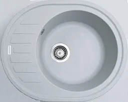 Кухонна мийка Adamant Ovum 615x495x200 світло-сірий 000008386, Сірий - мініатюра 3