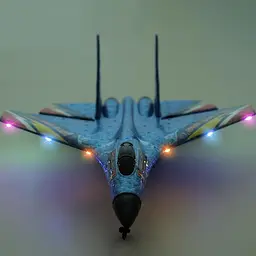Літак на радіокеруванні SCHE HW28 SU27 Foam Blue - мініатюра 2