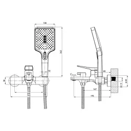Змішувач для ванни Mixxus Premium Degas 009 (Euro) MI8248, Хром - мініатюра 2