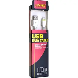 Кабель LDNIO LS07 Lighting cable 1m White - мініатюра 2