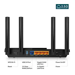 Маршрутизатор TP-Link ARCHER AX55 Pro AX3000 3xGE LAN 1xGE WAN/LAN 1x2.5GE WAN/LAN 1xUSB 3.0 MU-MIMO OFDMA - мініатюра 4