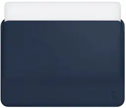 Чохол карман Wiwu Slim Stand Sleeve Leather Case для MacBook New 16 Skin Pro Navy Blue [6936686401586] [72989] - мініатюра 3