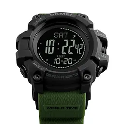 Наручний годинник чоловічий Skmei 1356 Army Green, 1356AG (12307) - мініатюра 3