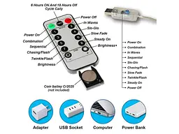 Гірлянда-роса TLT синій 3*2м USB та пультом - мініатюра 7