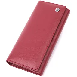 Горизонтальний жіночий гаманець з натуральної шкіри ST Leather 22516 бордовий