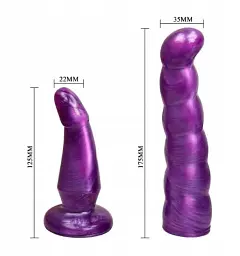 Страпон подвійний I'MCUM Amethyst Pleasure Фіолетовий (IM-KYJ241) - мініатюра 2