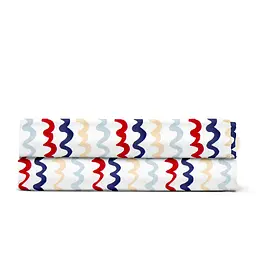 Дитяче простирадло Cosas Wavy Lines CS1 110х160 червоне (WavyLinesRedBlue_110x160)
