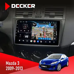 Штатна магнітола Mazda 3 2009-2013 Decker D9-011 4x64, DSP, 4G, 360 Decker (НФ-00005956)