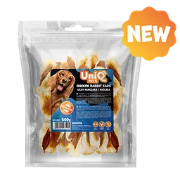 Ласощі для собак UniQ PETS Кролячі вуха з куркою 500 г - мініатюра 2