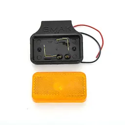 Габарит прямокутний GMAK 75х45х20 мм 12/24V / без ламп з кронштеном / Помаранчевий 1 шт. (G17) - мініатюра 2