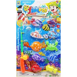 Магнітна рибалка 555-234 "Fishing game", 10 рибок, вудка, на блістері (6920108429999)
