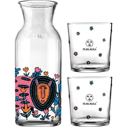 Набір для напоїв Concept Glass Prima Maria Фантастичний Звір графін 1 л та склянки 350 мл 2 шт. (PM/10835)