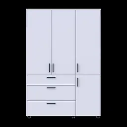 Шафа для одягу Doros Торн Білий 3 ДСП/3Ш (штанга) 135х51.6х200 (44900485) - мініатюра 8