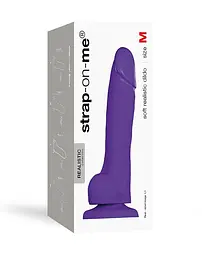 Реалістичний фалоімітатор Strap-On-Me Soft Realistic Dildo Violet M, 18х3.8 см (фіолетовий) - мініатюра 4