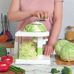 Капусторізка шатківниця шинковка овочерізка Блискавка механічна, Kitchen Master Білий 86033 - мініатюра 3