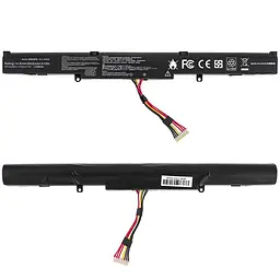 Батарея для ноутбука Asus A41-X550E (X450JF X550DP X751MD X751MA X750JA X751LA) 14.8V 2800mAh Чорний (LG/ Samsung/ Sanyo) - мініатюра 2