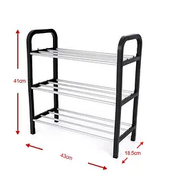Підставка для взуття Shoe Racks на 3 яруси, полиця для взуття в передпокій — стелаж для зберігання взуття - мініатюра 4