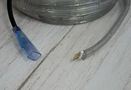 Світлодіодна гнучка led стрічка 8 м. біла вулична лід гірлянда діодна з блоком живлення 220 В (ST) - мініатюра 7