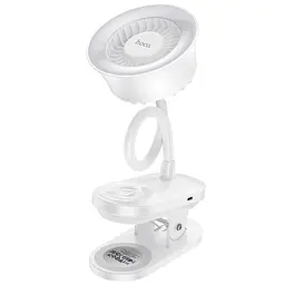 Портативний вентилятор HX610 handheld folding fan 1800 mAh White Hoco teh0029485 - мініатюра 6