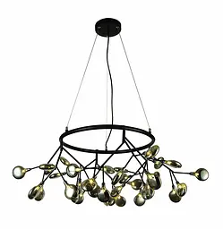 Люстра стельова LED Levistella 918LP263-36 BK+BK, 36W, чорний метал, сучасний стиль