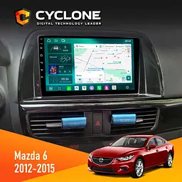 Штатна магнітола Mazda 6 2012-2015 Cyclone C9-013 4x64 DSP 4G Cyclone (НФ-00007328)