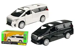 Іграшковий мікроавтобус металевий Toyota Alphard 1:42 Автопром 4329, 2 кольори, коробка 14,5 х6, 5х7 см