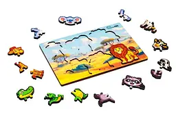 Сортер А5 "Розумний світ. Дикі тварини" Puz-88750 дерев'яний PuzzleOk - мініатюра 4