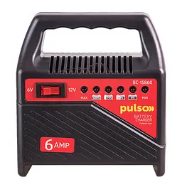 Зарядний пристрій автомобільний Pulso 6&12V/6A/15-80AHR (BC-15860)