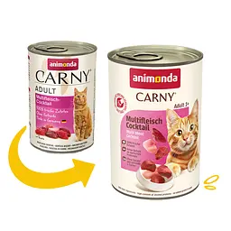 Вологий корм для кішок Animonda Carny Adult Multi Meat Cocktail мультим'ясний коктейль 400 г (арт.AM-83718) - мініатюра 2