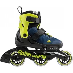 Ролики Rollerblade Microblade 3WD 36.5-40.5 Pacific Blue/Lime (1012-07221700-159-36.5-40) - мініатюра 2