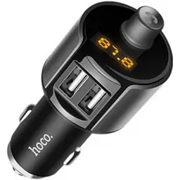 FM-трансмітер Hoco E19 Smart Metal Grey [116005]