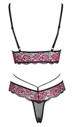 Комплект білизни Cottelli Lingerie Bra Set L чорний з червоним - мініатюра 4